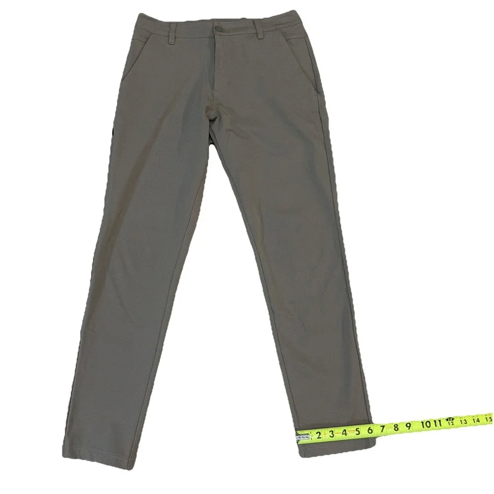 Bylt Basic Mens Sz 32 (30x29) Taupe Gray Pant 2.0 Performance Slim Chino Tapered